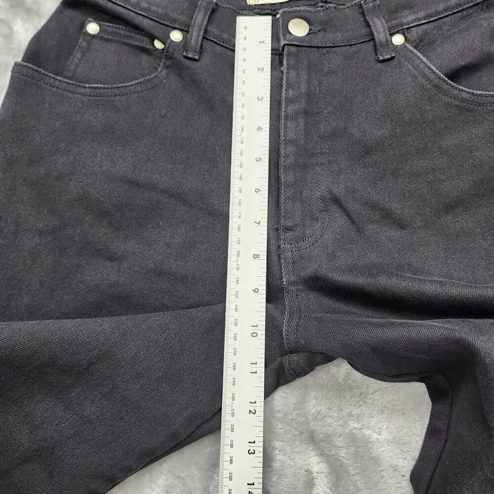 Vintage St Johns Bay Jeans Womens 10P PETITE Black‎ High Rise Straight Stretch